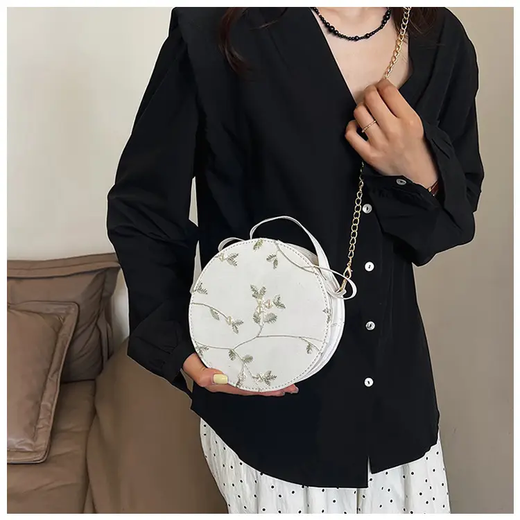 White Embroidered Crossbody Bag for Women — feature 11