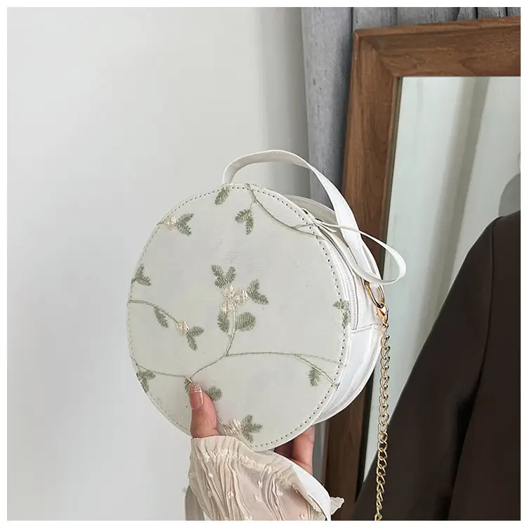 White Embroidered Crossbody Bag for Women — feature 14