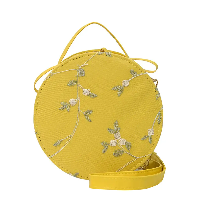 White Embroidered Crossbody Bag for Women