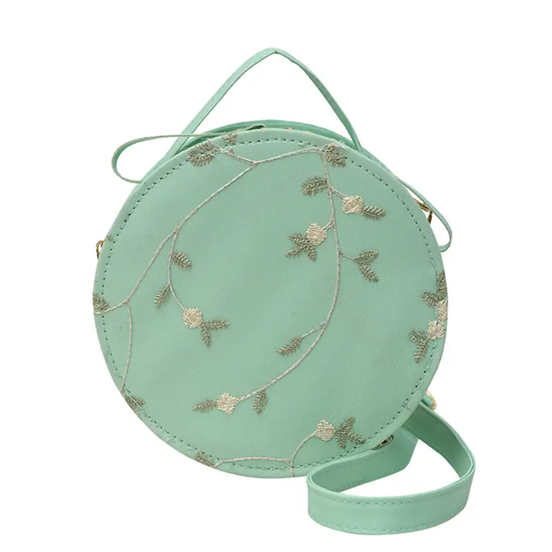 White Embroidered Crossbody Bag for Women