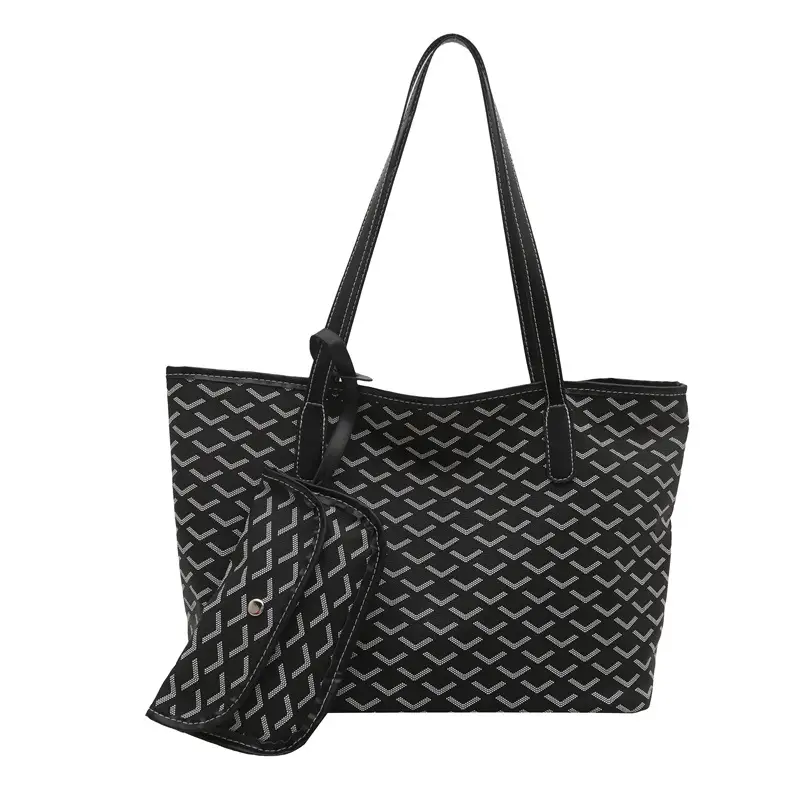 Blue Printed Vintage Mother-son Tote Bag 2025 Spring Summer - Image 9