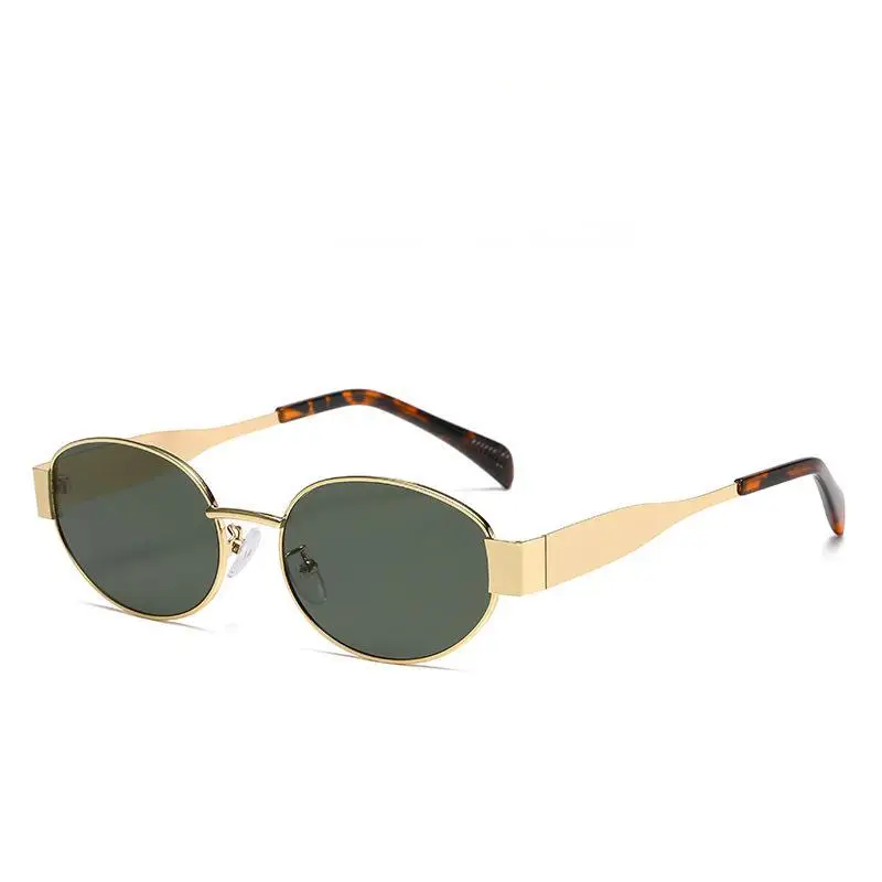 Retro Oval Frame Sunglasses with UV Protection - Image 9