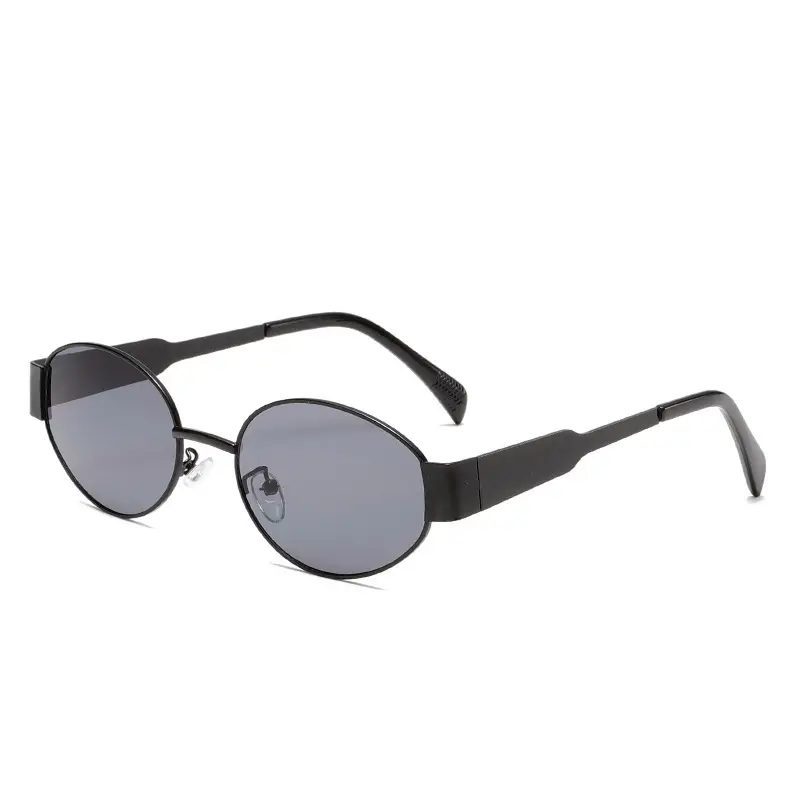 Retro Oval Frame Sunglasses with UV Protection