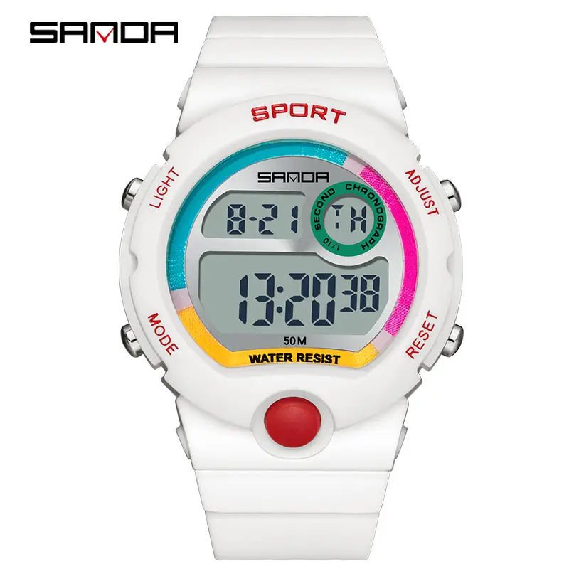 Sanda Digital Sport Watch Black Blue Waterproof - Image 3