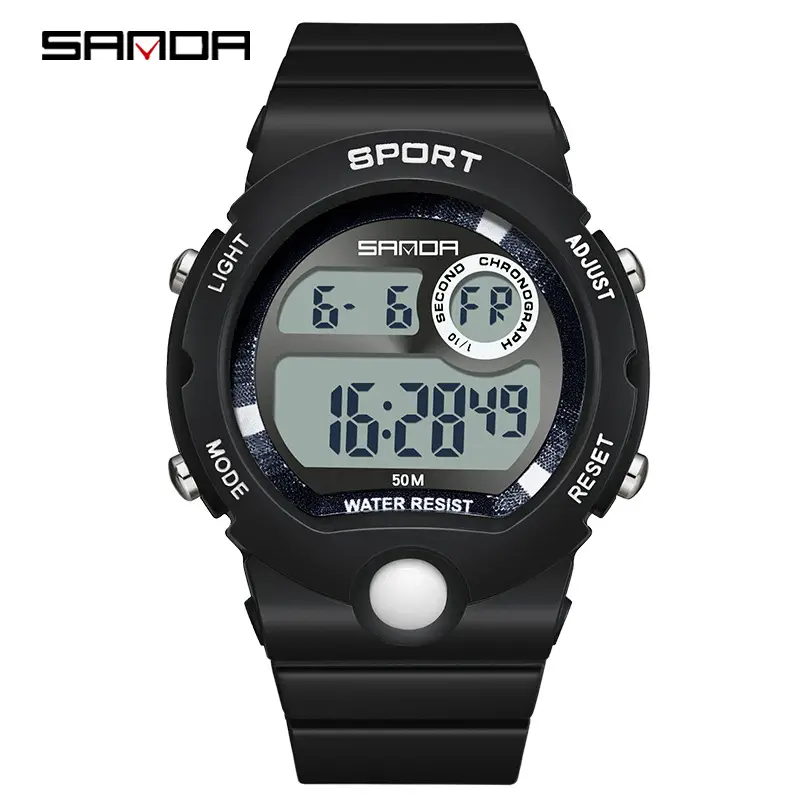 Sanda Digital Sport Watch Black Blue Waterproof - Image 5