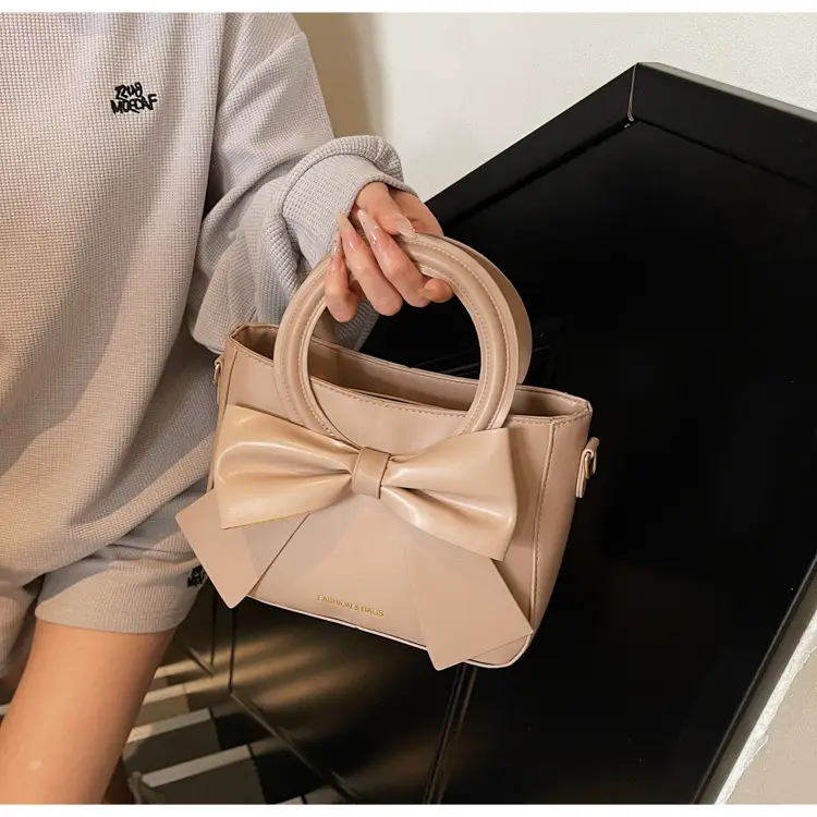 Women's White Bow Shoulder Bag 2025 New Style — feature 10