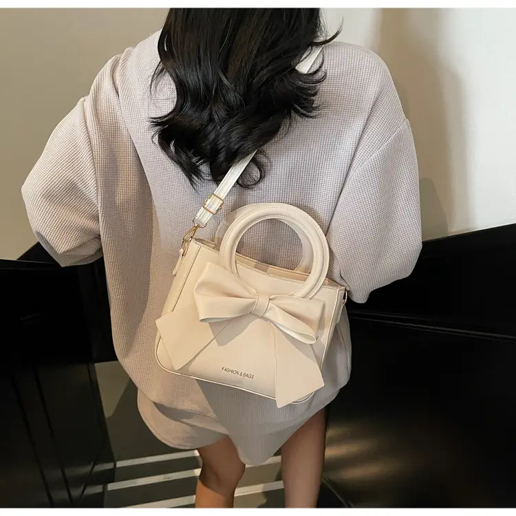 Women's White Bow Shoulder Bag 2025 New Style — feature 12
