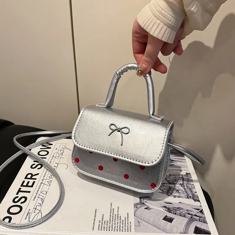 White Korean Style Bow Bag for Women - Image 6