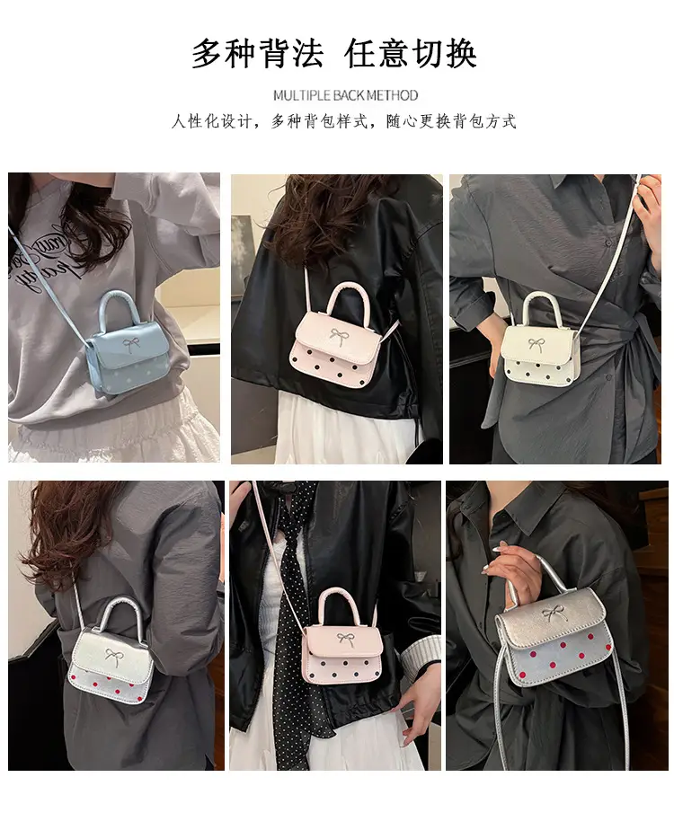White Korean Style Bow Bag for Women — feature 3