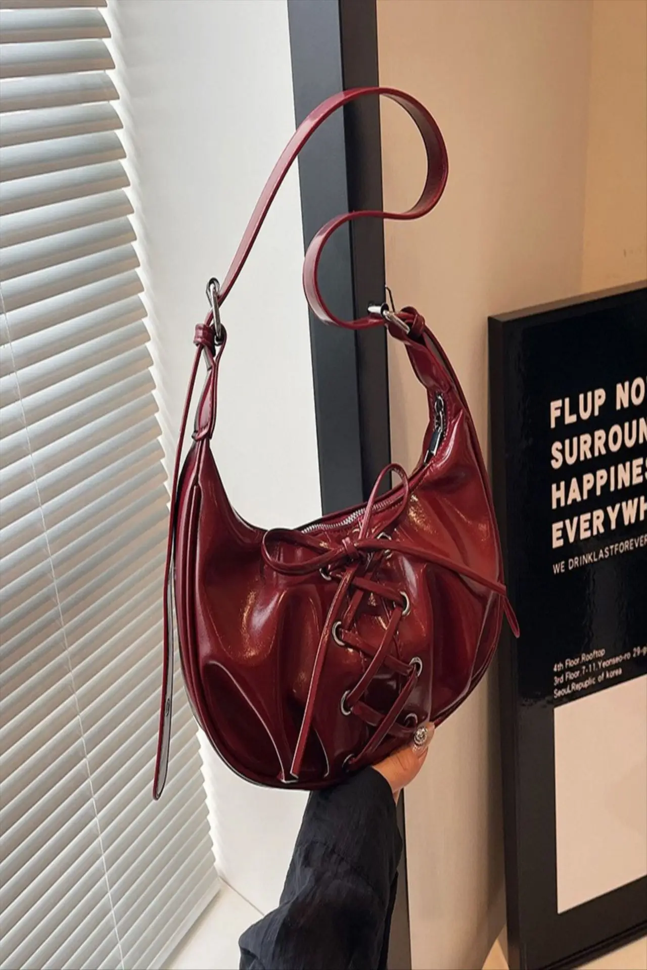 Brown Pleated Bow Tie Women's Shoulder Bag 2026 — feature 12