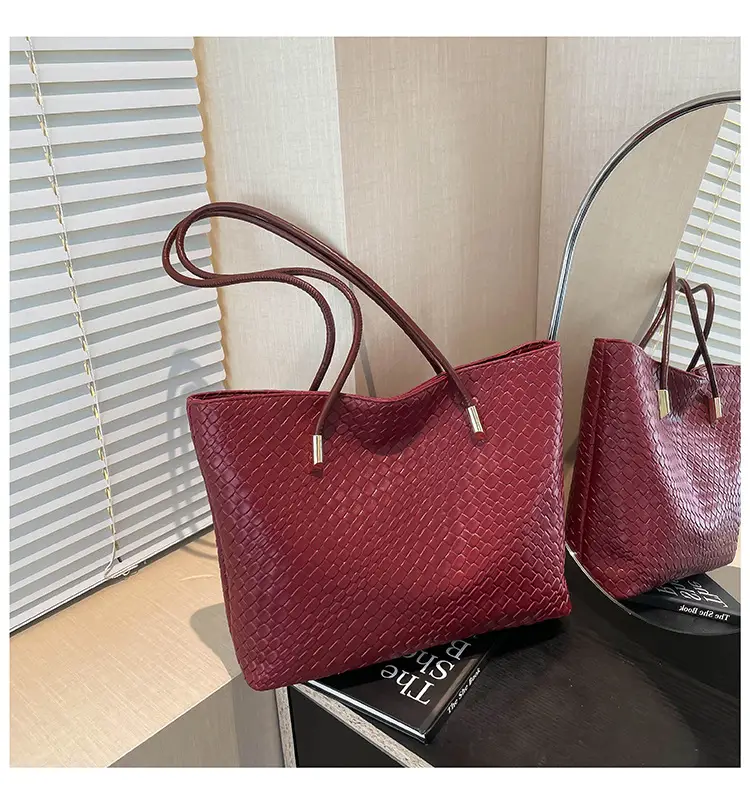 2025 Women's White Textured Shoulder Bag with White Handles — feature 27