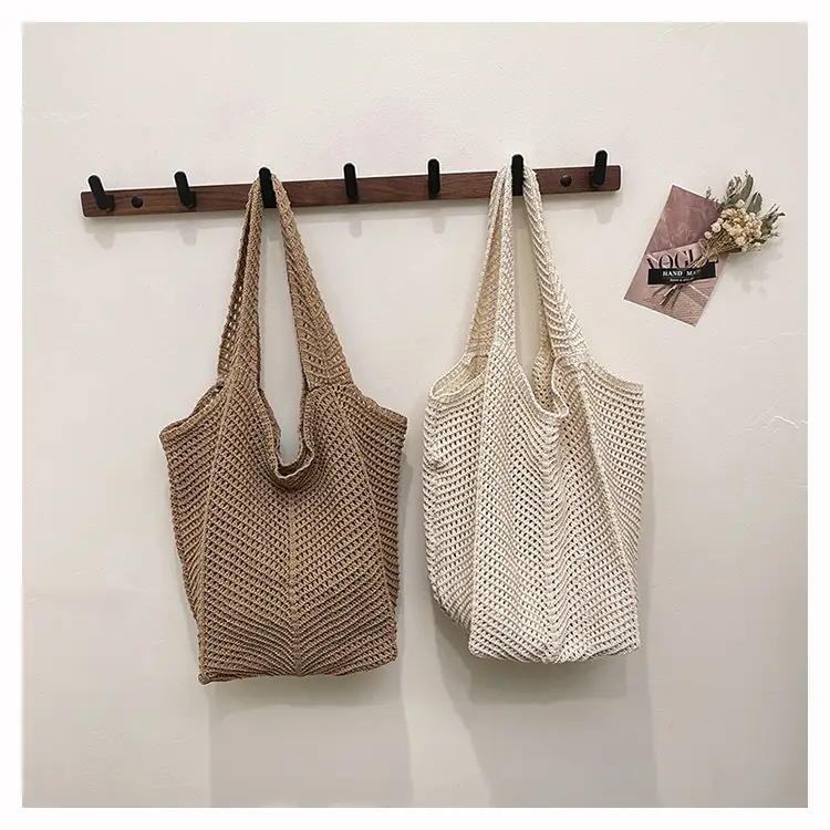 Women's Straw Woven Shoulder Bag White Casual Summer — feature 17