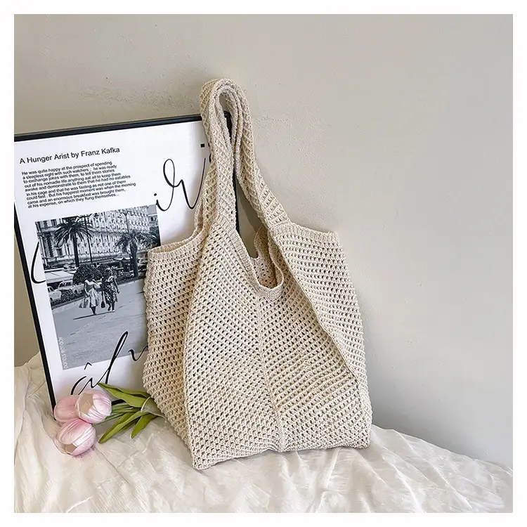 Women's Straw Woven Shoulder Bag White Casual Summer — feature 18