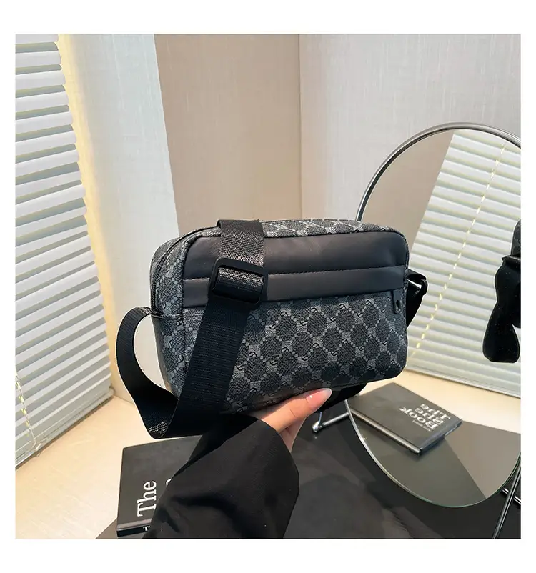 2025 Women Black Geometric Crossbody Bag with Mobile Holder — feature 30
