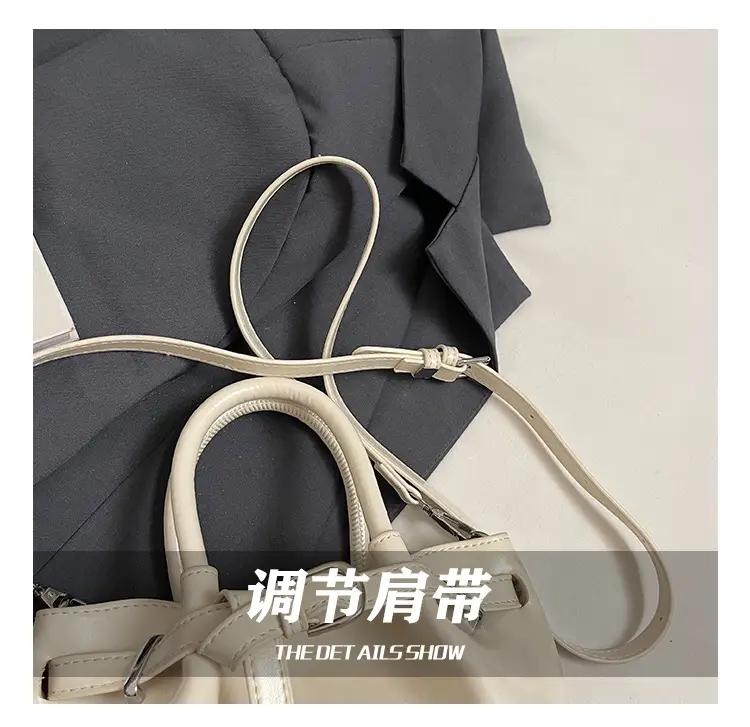 Women Pleated Handbag Gold One Shoulder Bucket Bag — feature 6