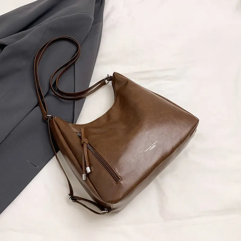 Brown Leather Shoulder Backpack for Women 2025