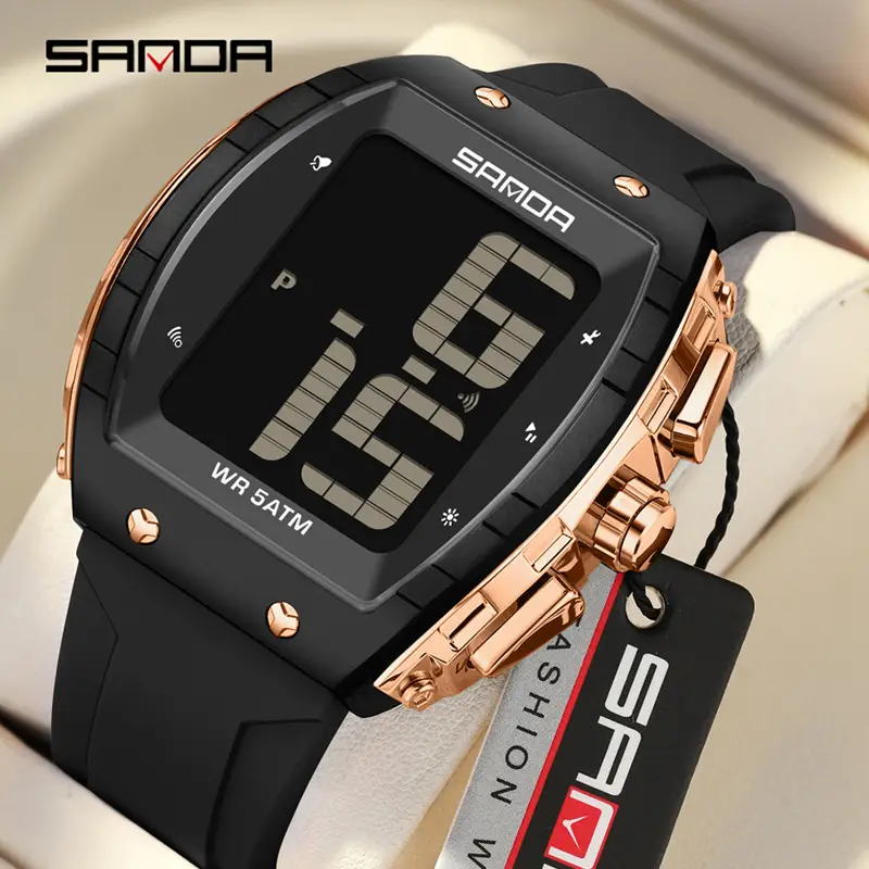 Sanda Blue Digital Men's Sports Watch with Alarm & Water Resistant - Image 6