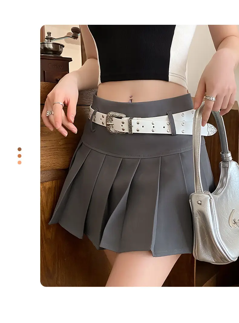 Women's Brown Suede Belt with Retro Silver Buckle — feature 8