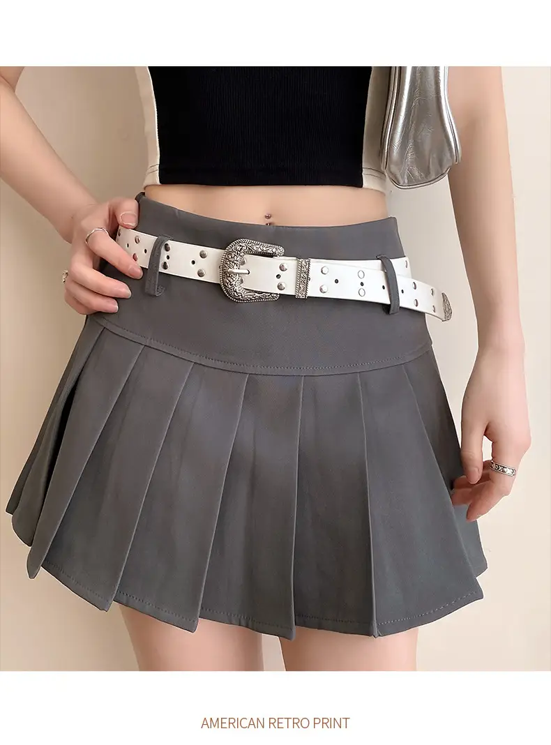 Women's Brown Suede Belt with Retro Silver Buckle — feature 9