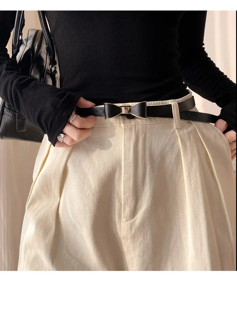 Women Brown Bow Belt for Jeans 2025 New Korean Style — feature 10