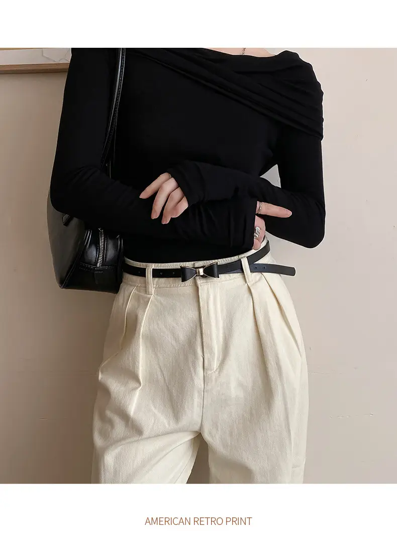 Women Brown Bow Belt for Jeans 2025 New Korean Style — feature 9
