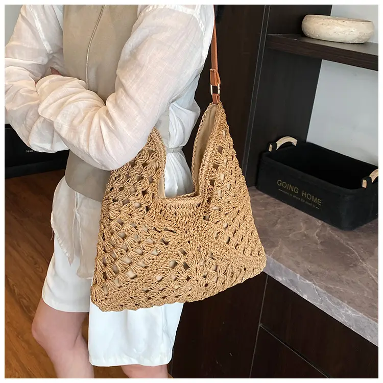 Straw Woven Shoulder Bag Large Capacity for Women — feature 14