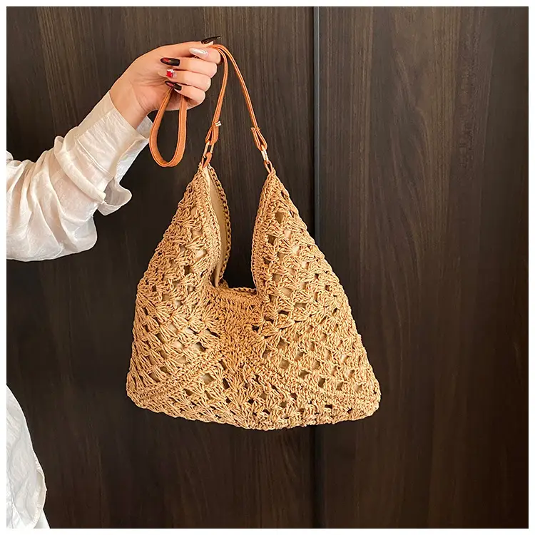 Straw Woven Shoulder Bag Large Capacity for Women — feature 17