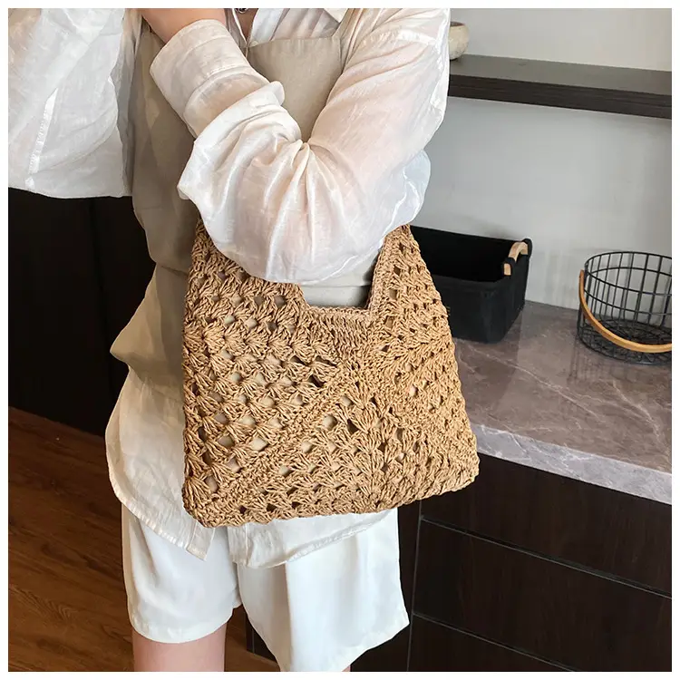 Straw Woven Shoulder Bag Large Capacity for Women — feature 19