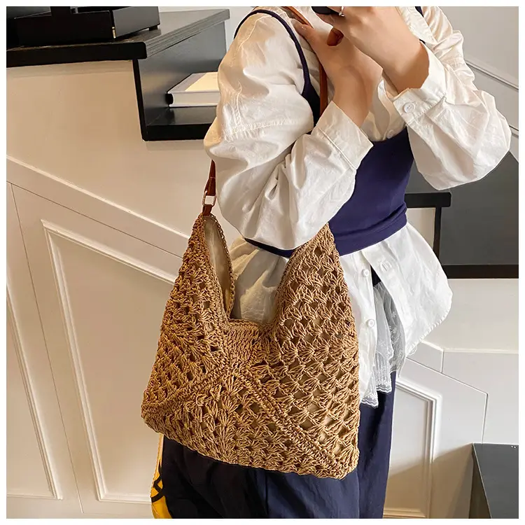 Straw Woven Shoulder Bag Large Capacity for Women — feature 21