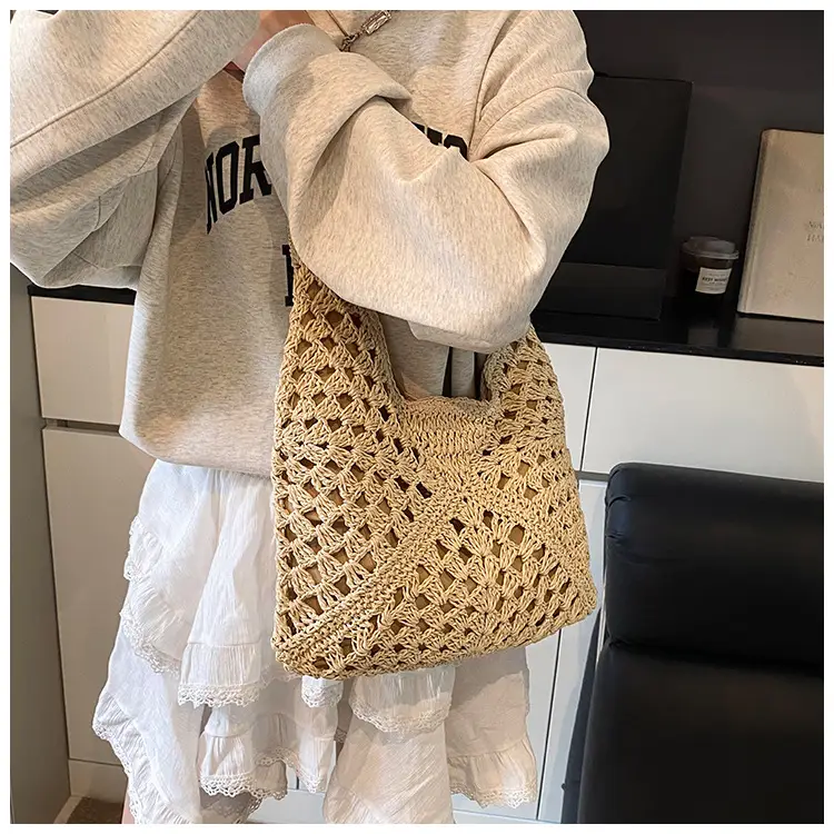 Straw Woven Shoulder Bag Large Capacity for Women — feature 23