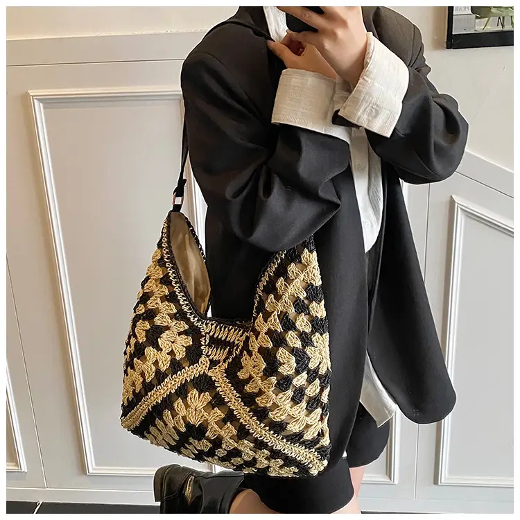 Straw Woven Shoulder Bag Large Capacity for Women — feature 27