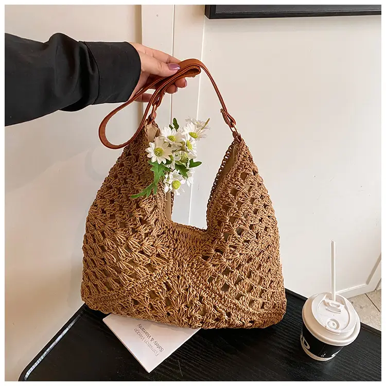 Straw Woven Shoulder Bag Large Capacity for Women — feature 35