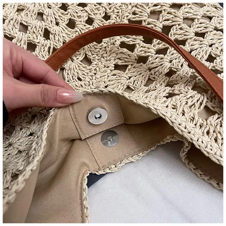 Straw Woven Shoulder Bag Large Capacity for Women — feature 40