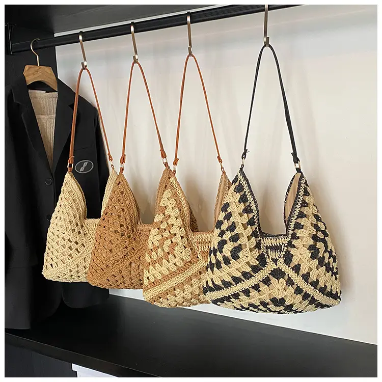 Straw Woven Shoulder Bag Large Capacity for Women — feature 9