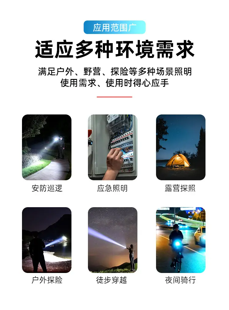 Cross-Border Flashlight Telescopic Zoom White Laser Wick β feature 10