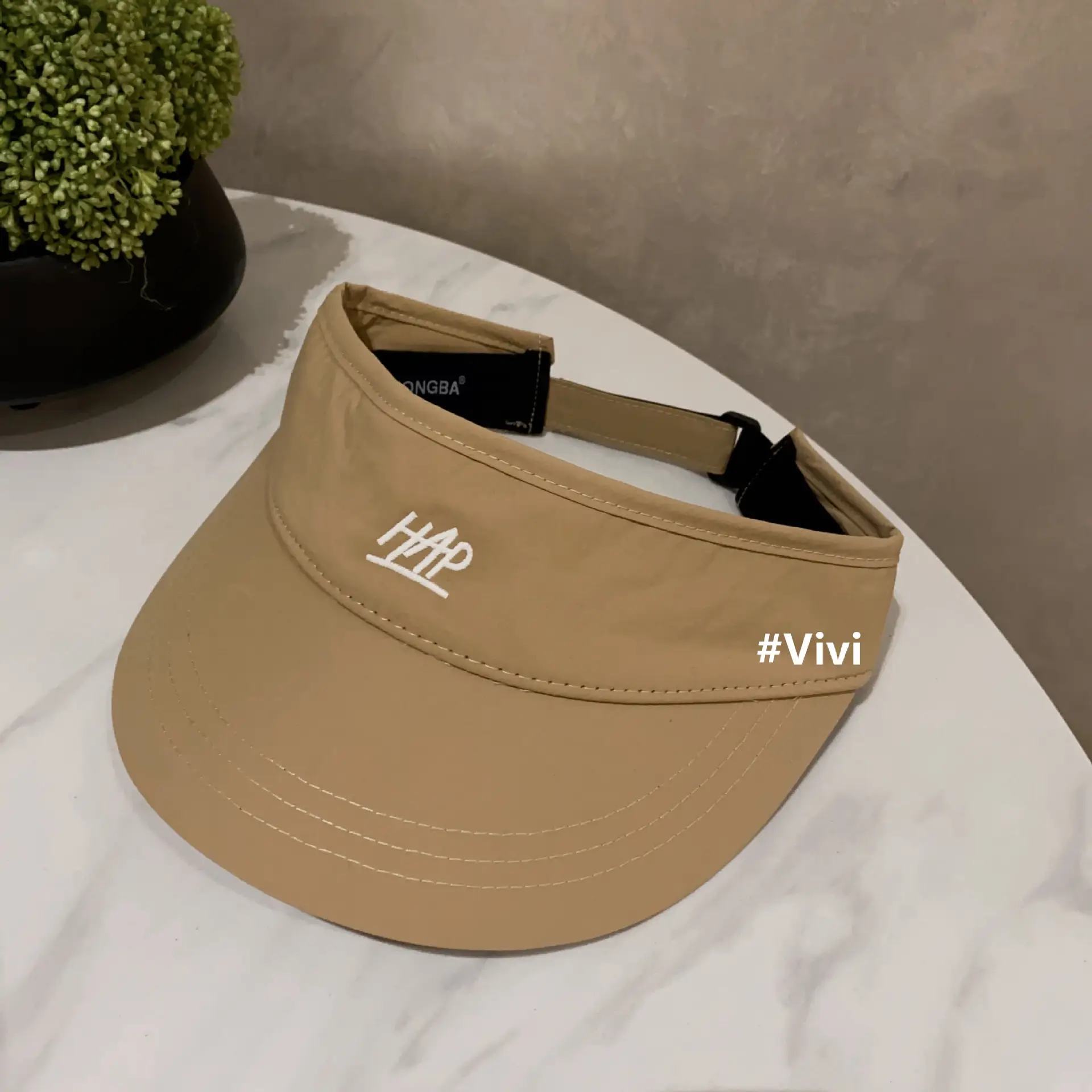2025 Women UV Visor Cap VVivi Beige - Image 4