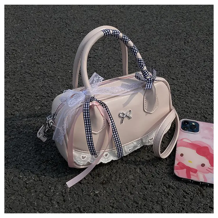 Black Lace Crossbody Bowling Bag for Women 2026 — feature 43