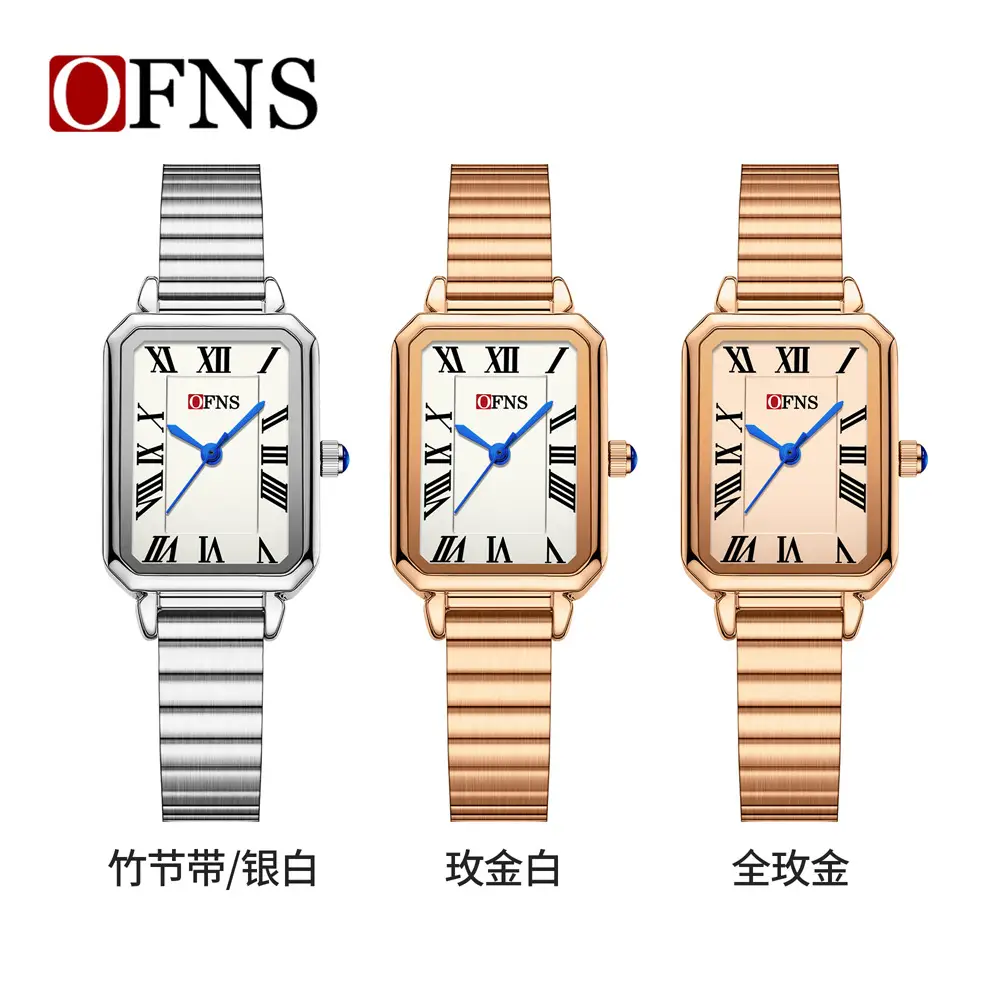 Oufani Women's Stainless Steel Roman Scale Quartz Watch - Image 7