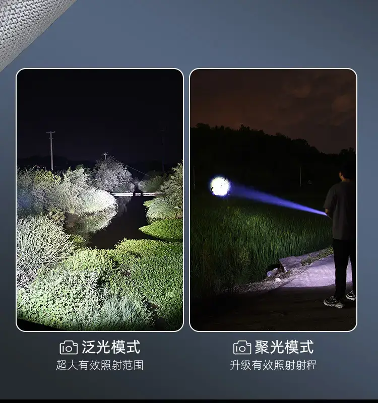Rechargeable P70 Flashlight Xhp50 Aluminum Telescopic β feature 7