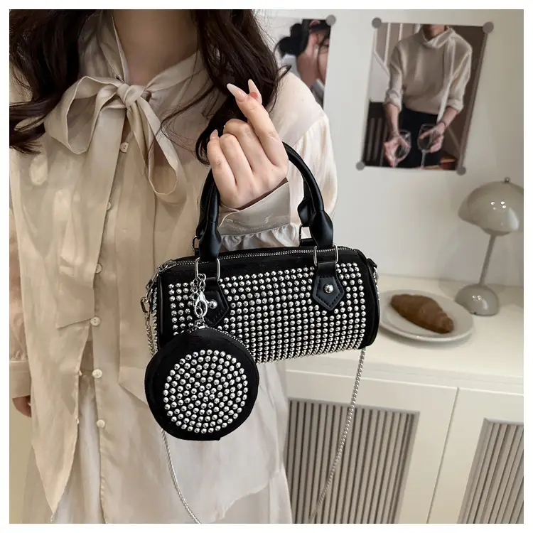 2025 Rhinestone Textured Full Diamond Handbag & Chain Crossbody Bag — feature 15
