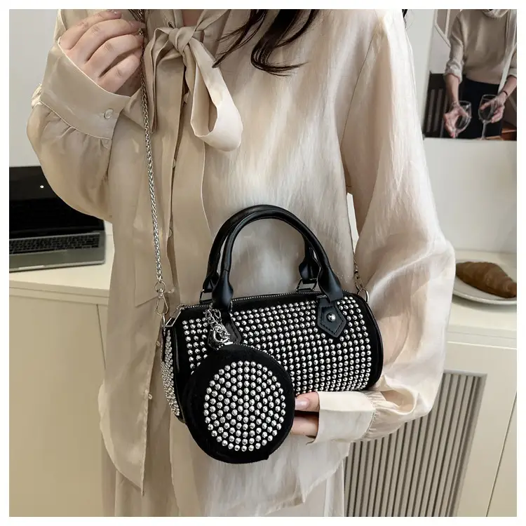2025 Rhinestone Textured Full Diamond Handbag & Chain Crossbody Bag — feature 16