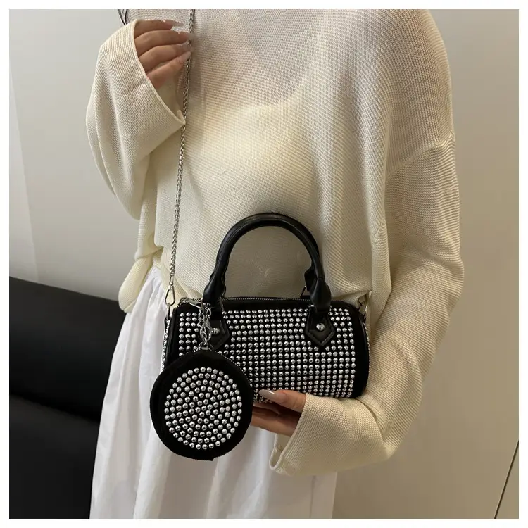 2025 Rhinestone Textured Full Diamond Handbag & Chain Crossbody Bag — feature 17