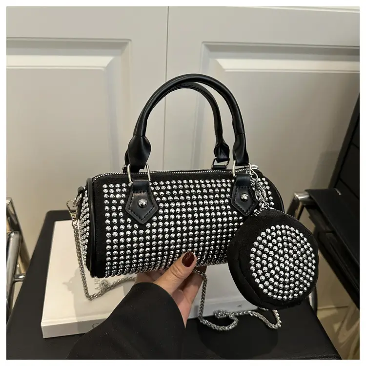 2025 Rhinestone Textured Full Diamond Handbag & Chain Crossbody Bag — feature 20