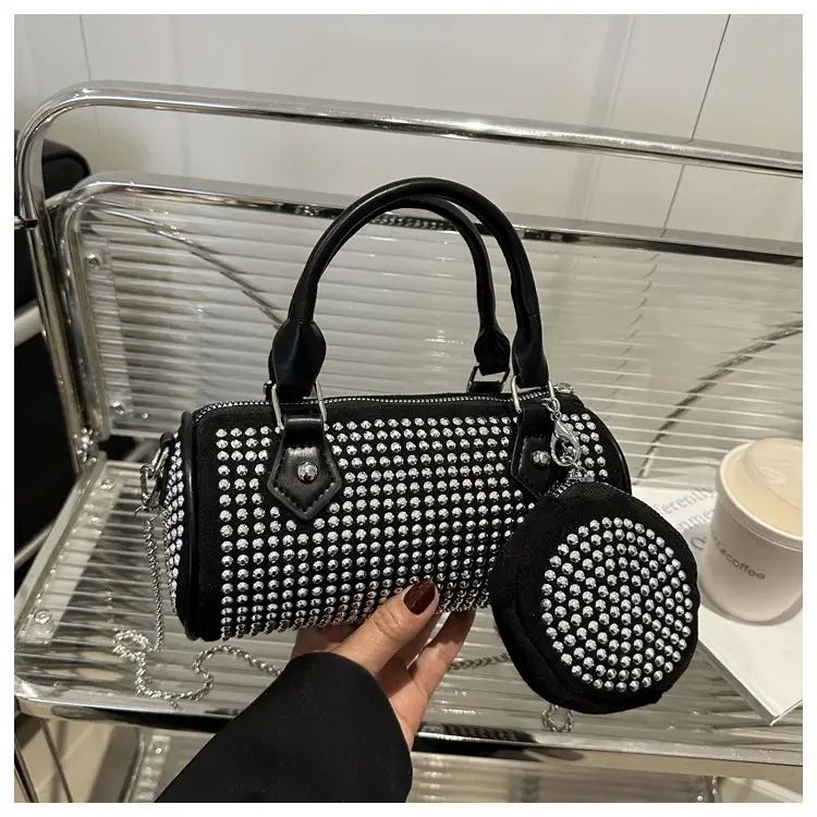 2025 Rhinestone Textured Full Diamond Handbag & Chain Crossbody Bag — feature 21