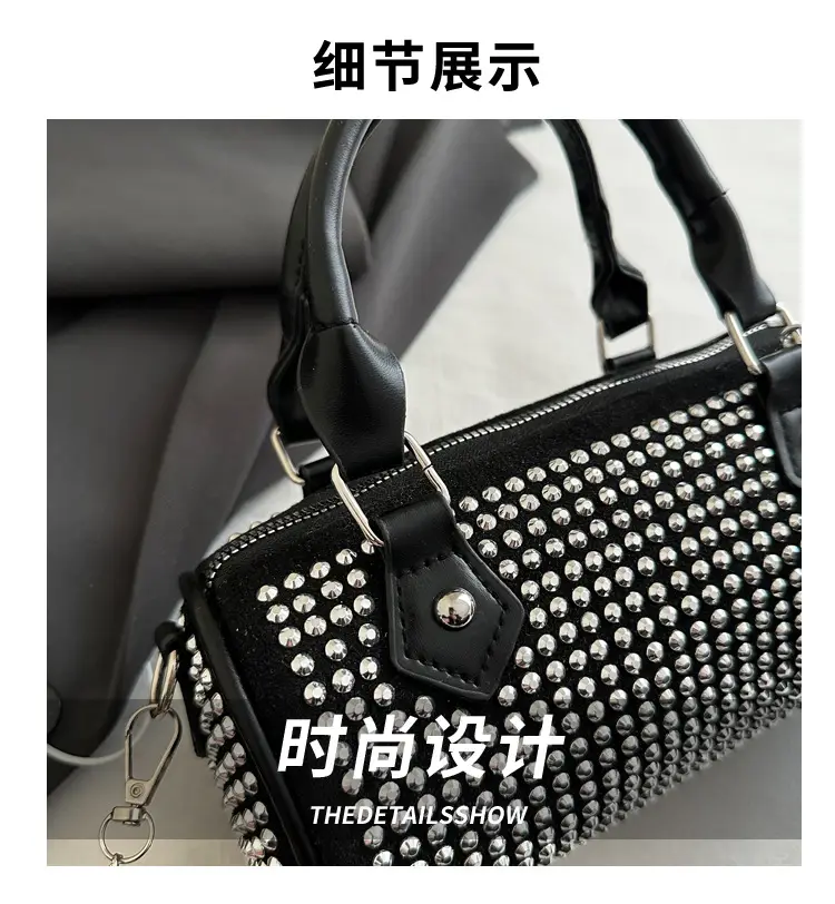 2025 Rhinestone Textured Full Diamond Handbag & Chain Crossbody Bag — feature 4
