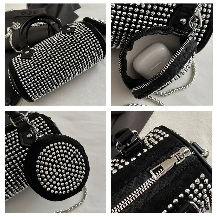 2025 Rhinestone Textured Full Diamond Handbag & Chain Crossbody Bag — feature 9