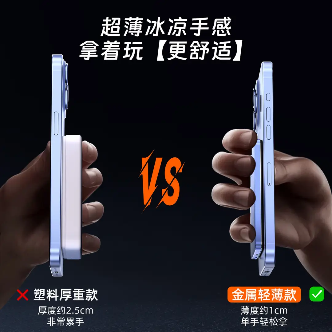 Ultra-Thin Aluminum Alloy Power Bank 20W Fast Charging Magsafe Magnetic Battery Wireless 5000Mah Mobile Power Supply