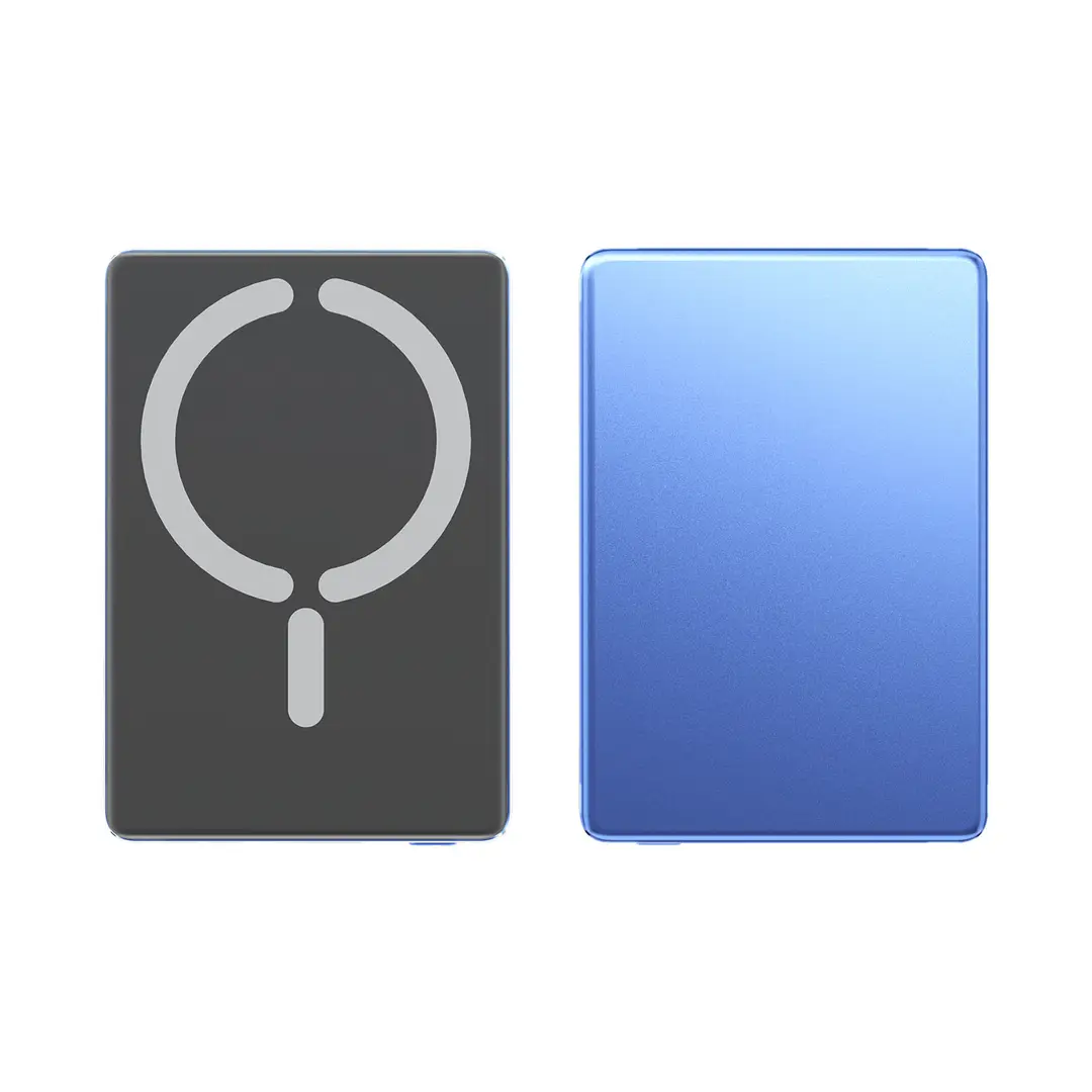 Ultra-Thin Aluminum Alloy Power Bank 20W Fast Charging Magsafe Magnetic Battery Wireless 5000Mah Mobile Power Supply