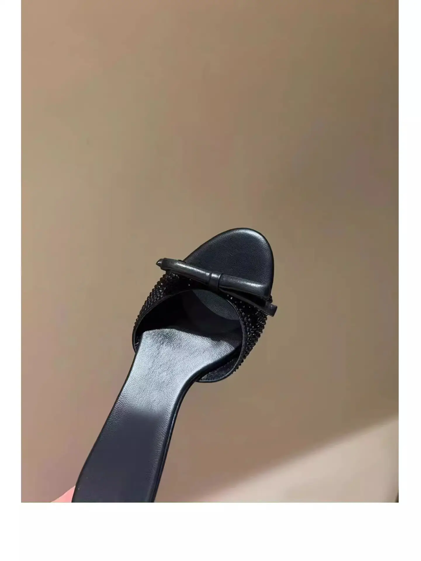 Champagne Crystal Bow Rhinestone High Heels Women Summer 2025 — feature 10