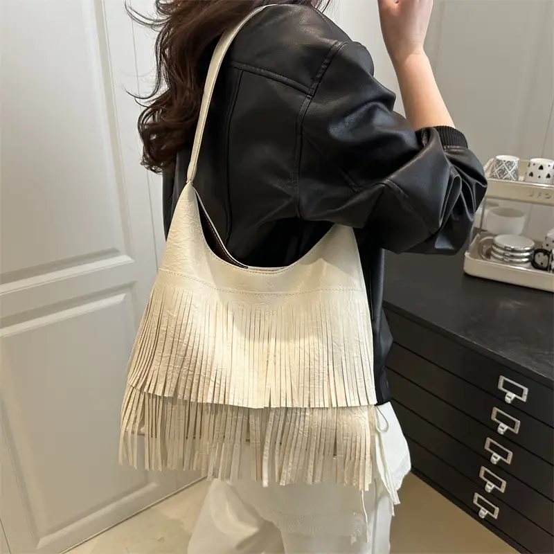 Pink Tassel Shoulder Bag for Women Spring 2025 - Image 6